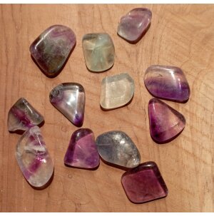 Fluorit, Regnb�ge trumlade sten