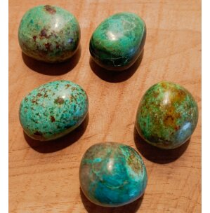 Krysokolla, trumlad sten